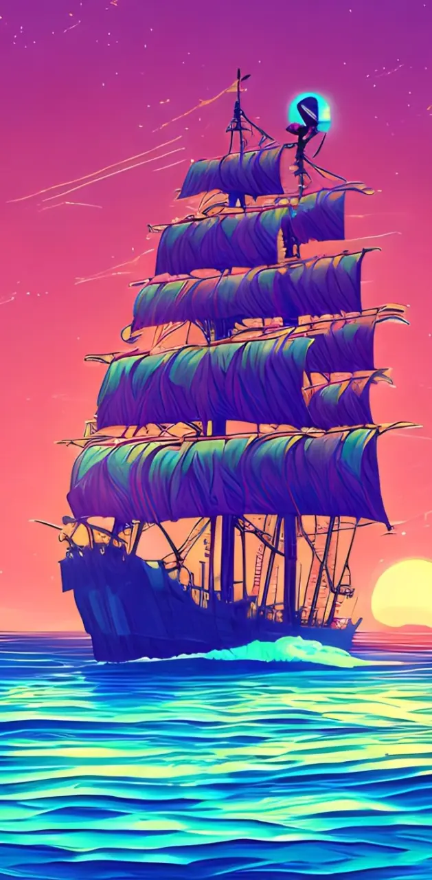 Ship in the ocean 