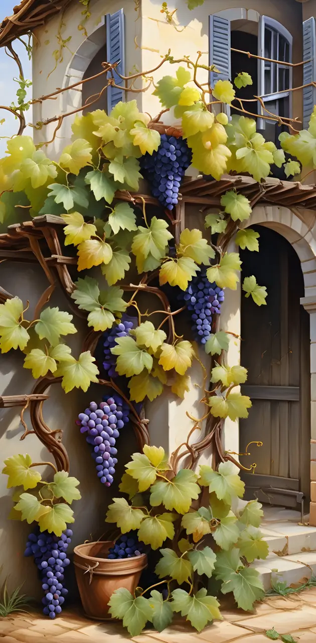 grape trellis  villa