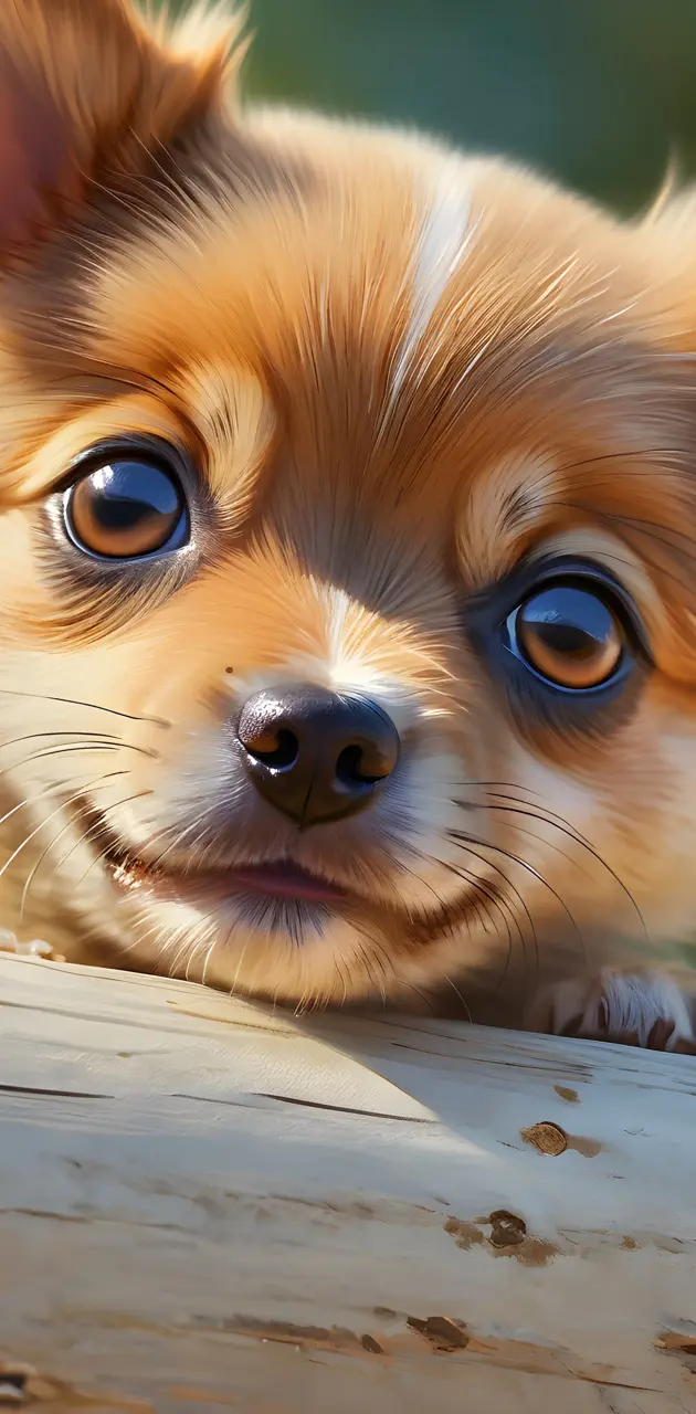 a puppy dog close-up