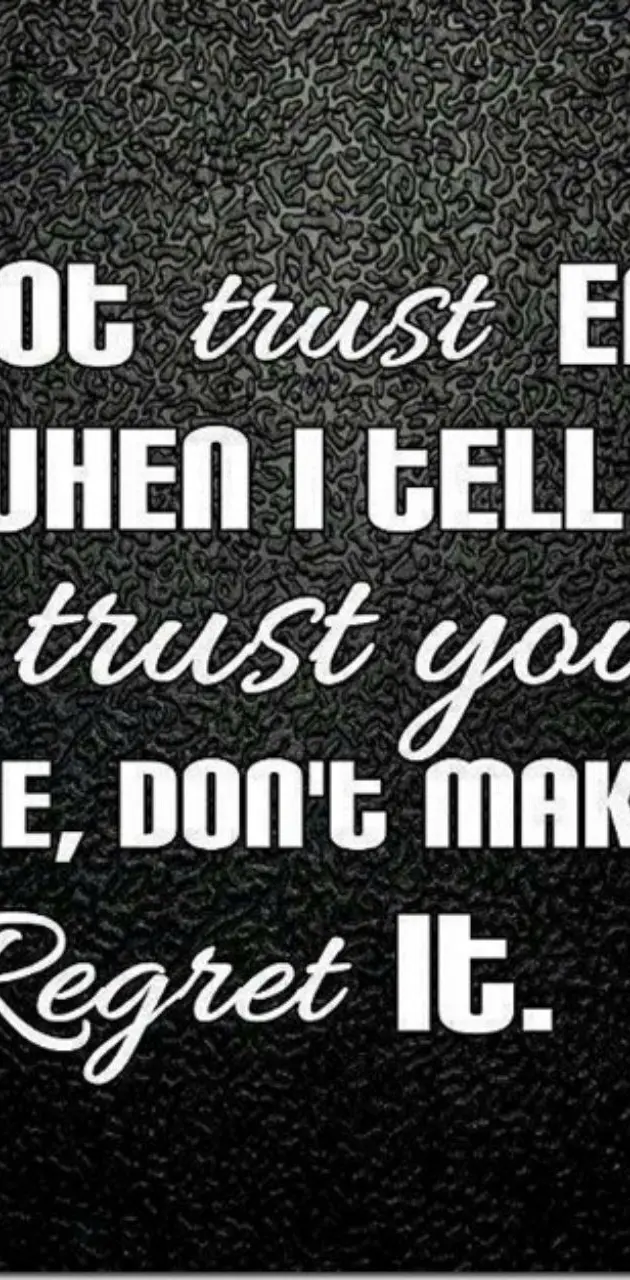 Dont Trust Easily