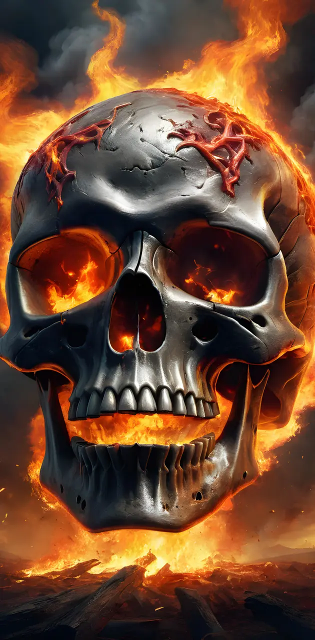 Fire skull