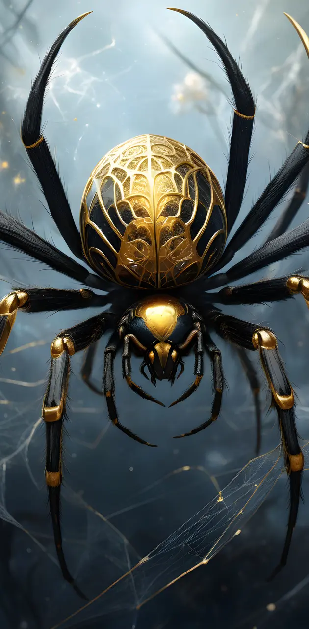 spider black and gold