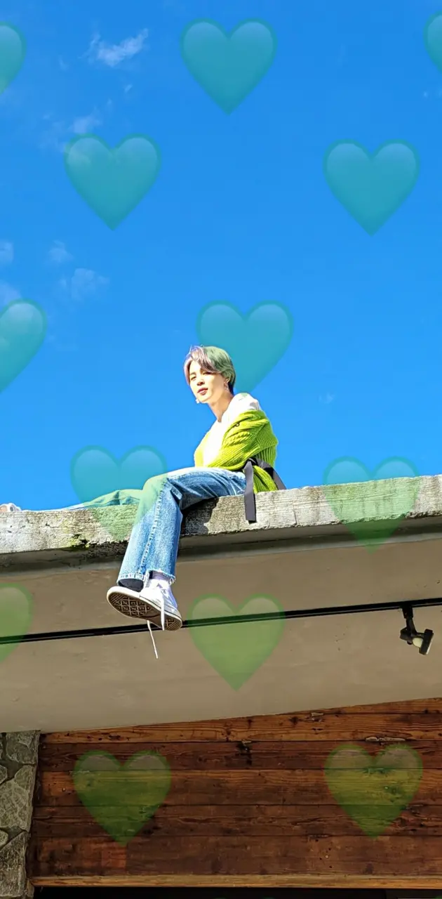 Jimin on a roof