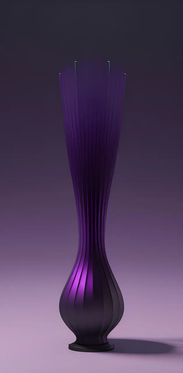 a purple vase with purple lights