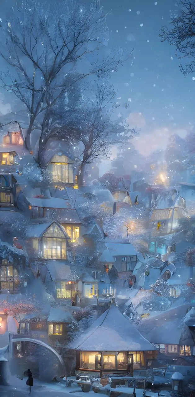 A fairytown in winter