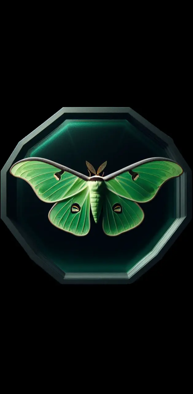 Green LunaMoth Octagon
