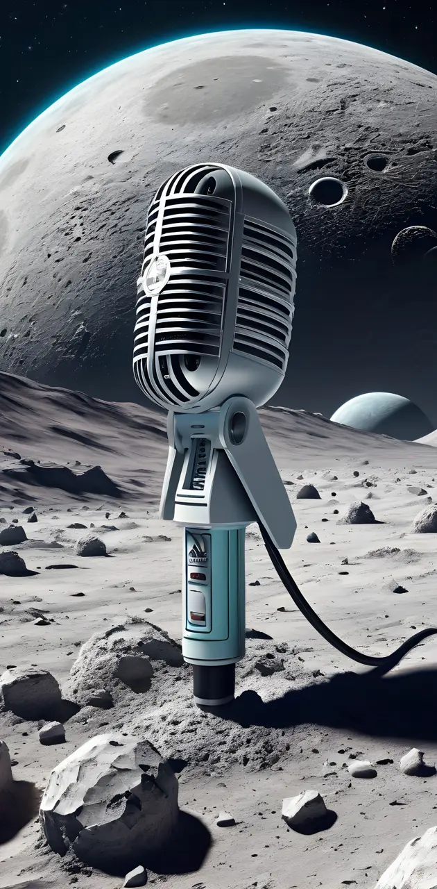 a microphone on the moon