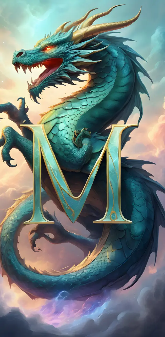 monogram dragon letter M