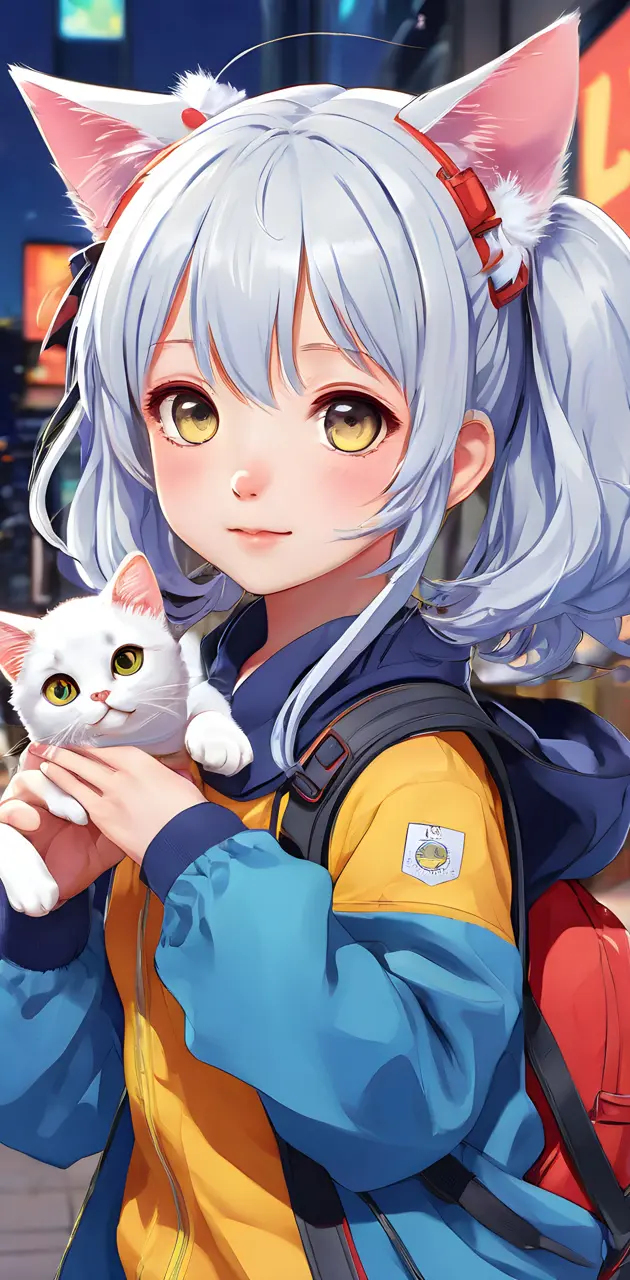 cute cat girl anime