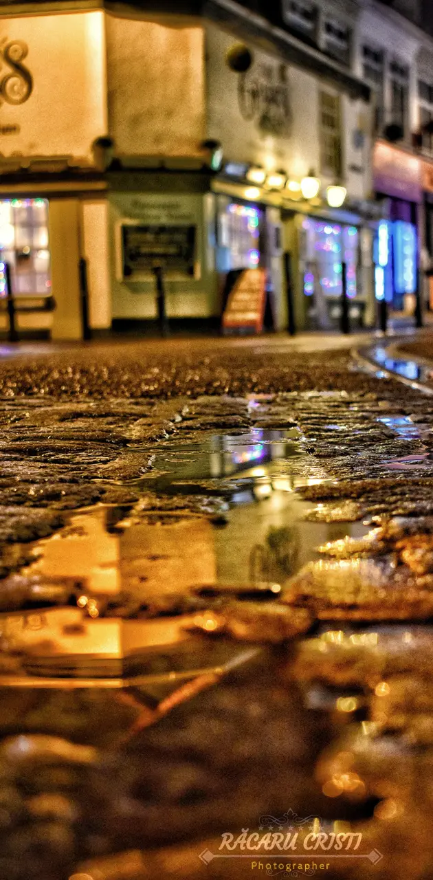 Street night rain