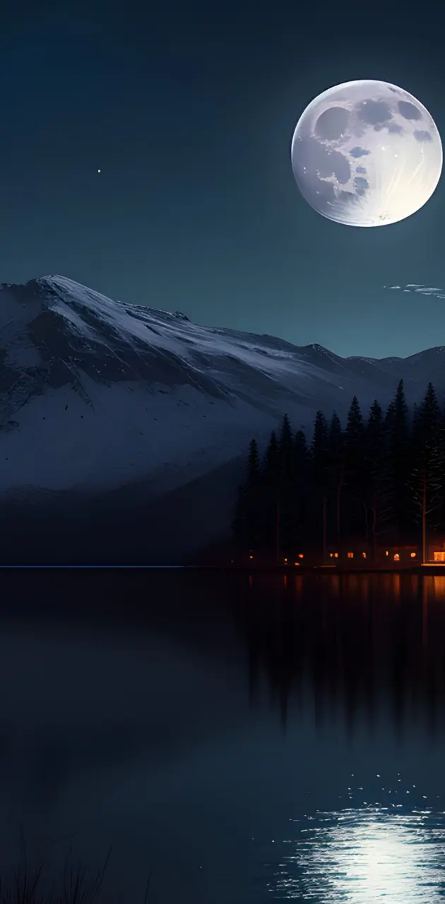 Lake Night Sky
