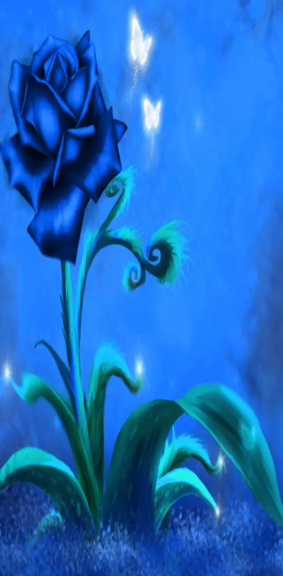 Floral Blue Rose