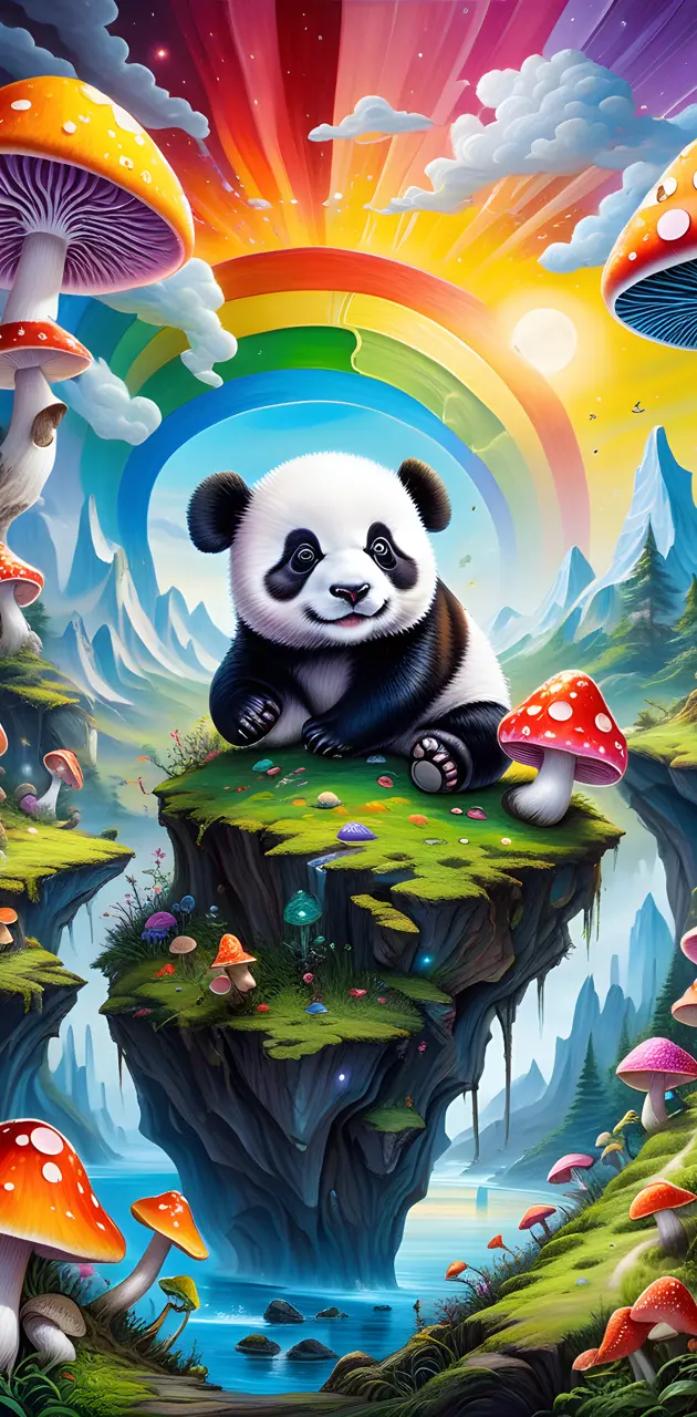 Rainbow Panda Scene 2