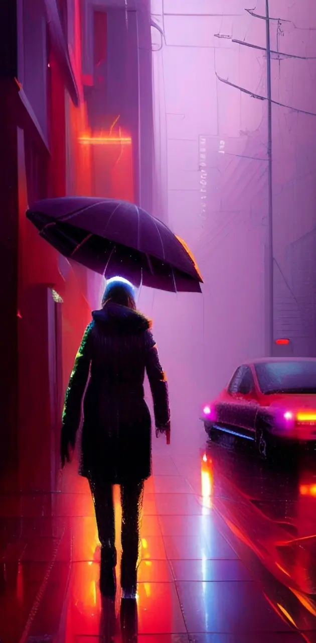 Cyberpunk pedestrian