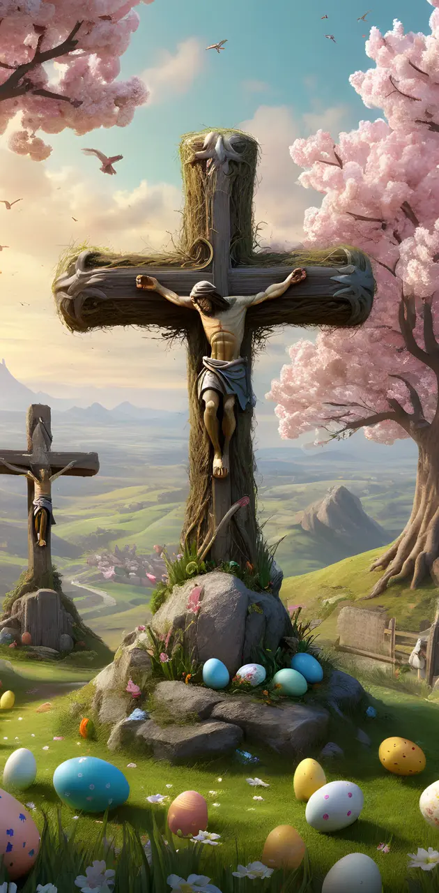 Easter, 3D, Cross