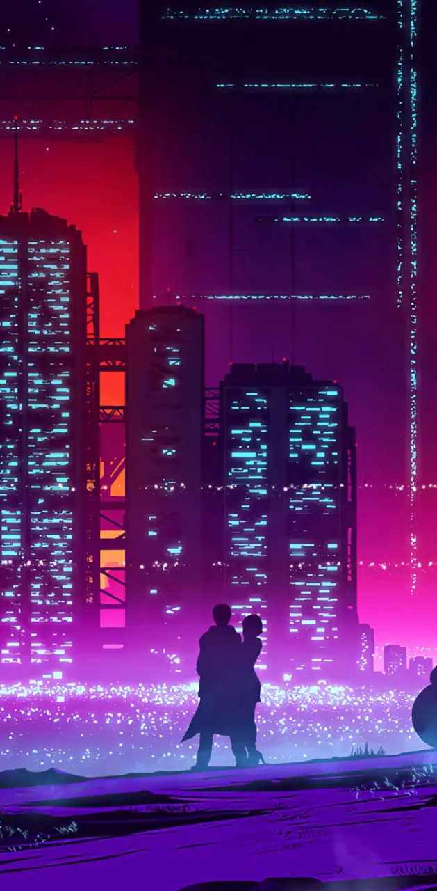 Cyberpunk Pink And Purple Neon City (1920x1080) : r/wallpaper