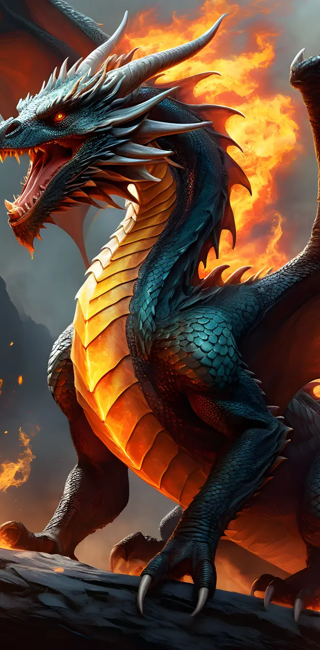 dragon flame back