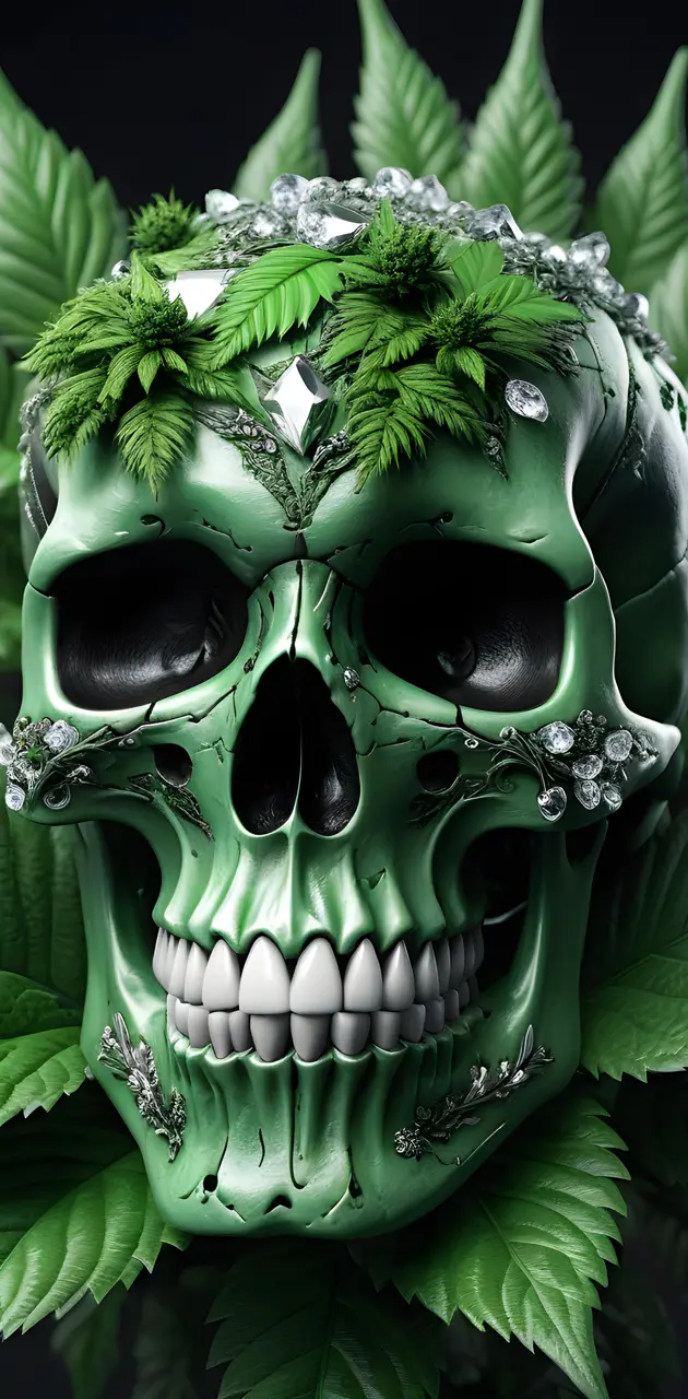 The budz of a skull and roses