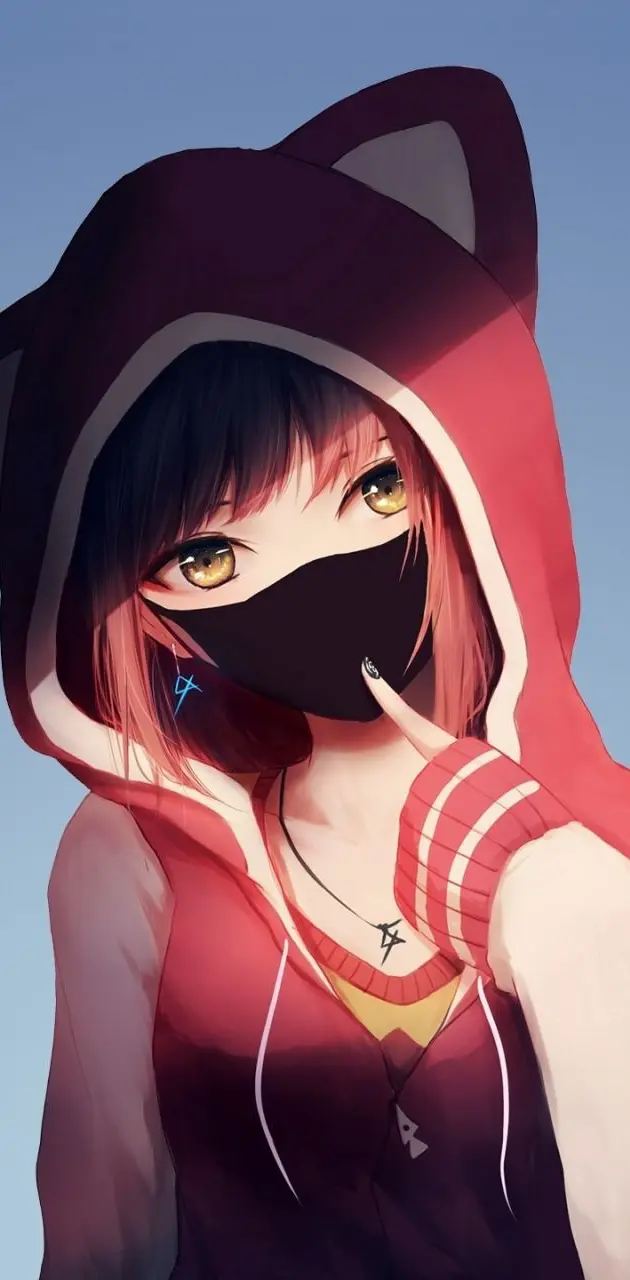 Anime girl in masc 