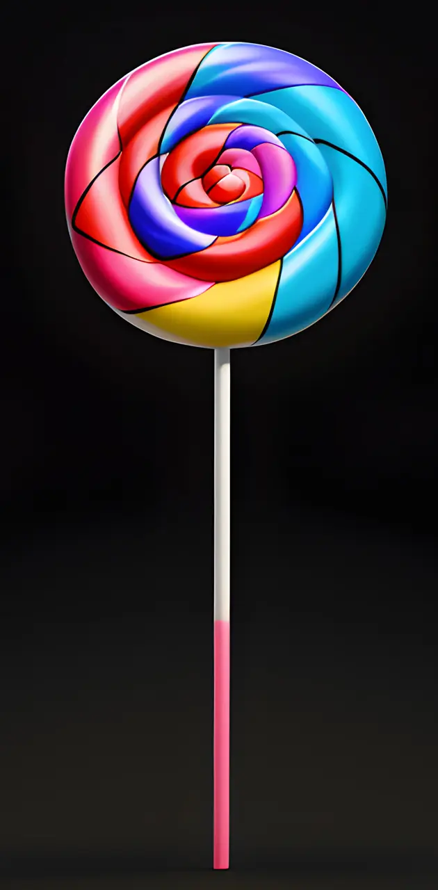 Big lollipop, lollipop, black, colourful