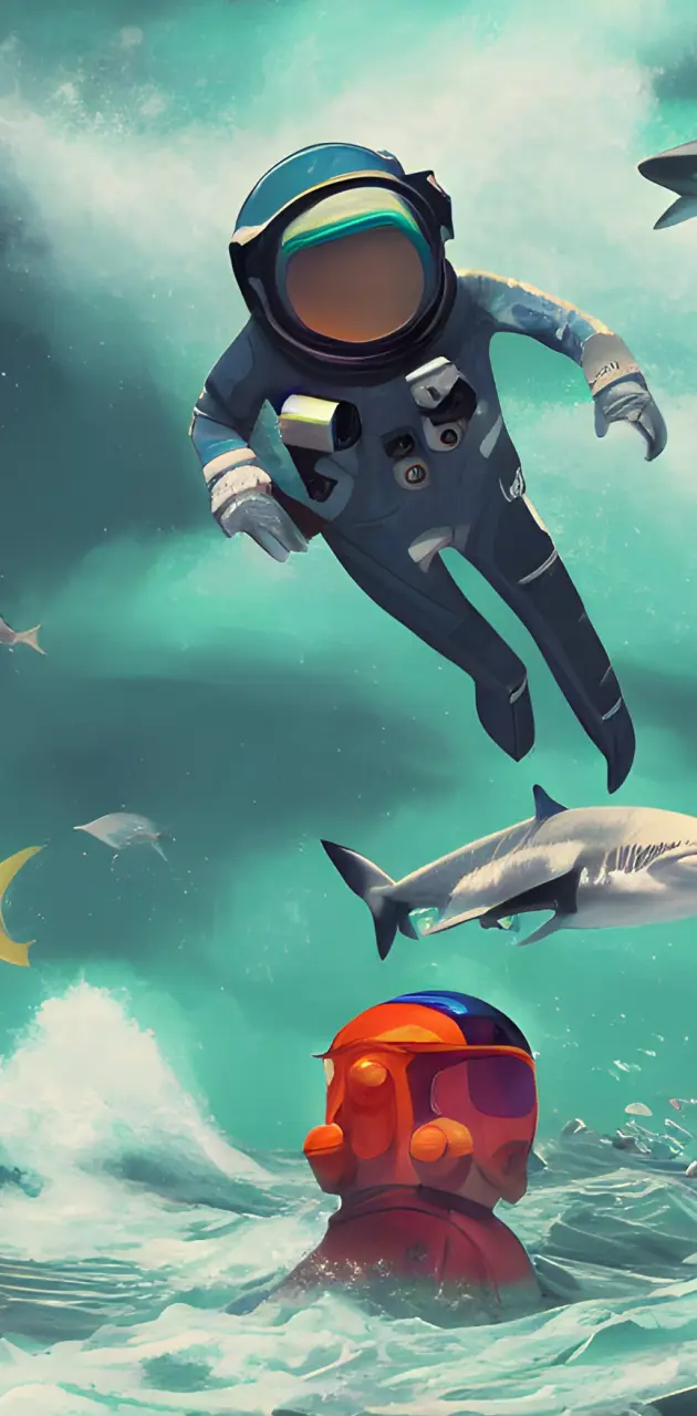 Astronaut bueiful sea