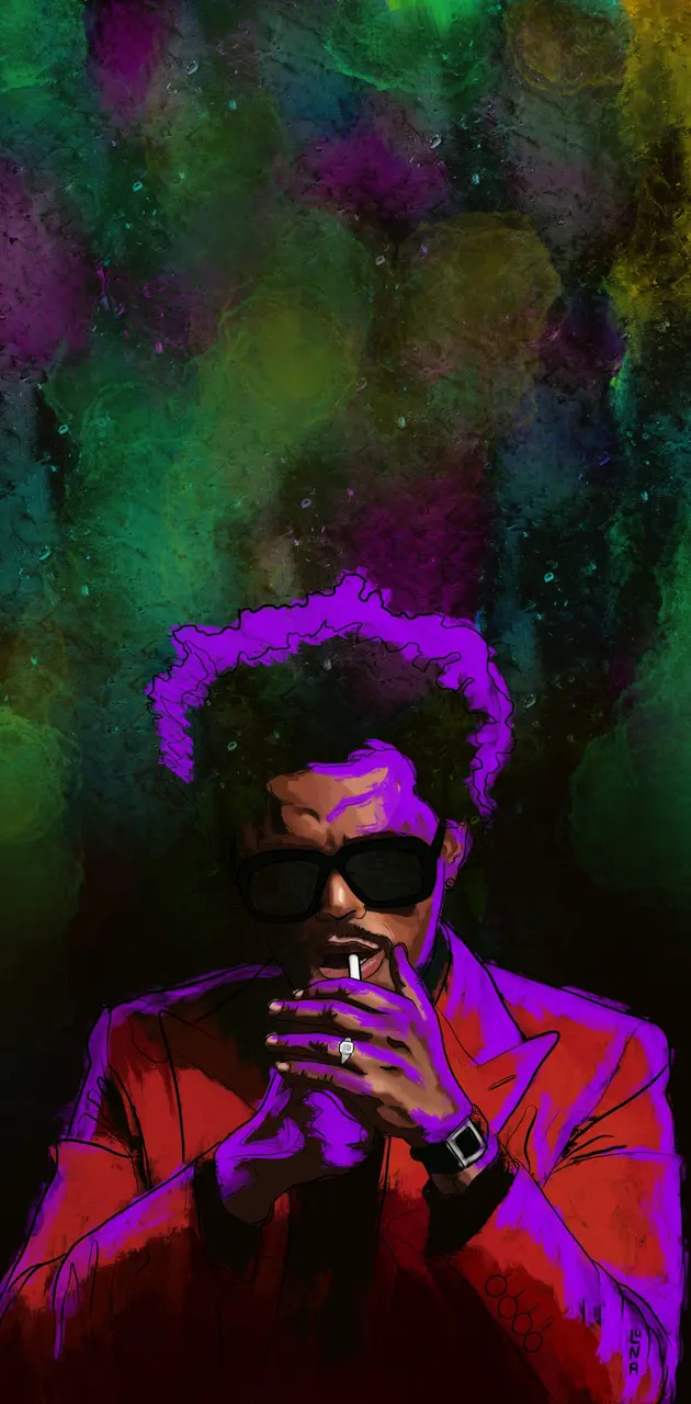 The Weeknd purple
