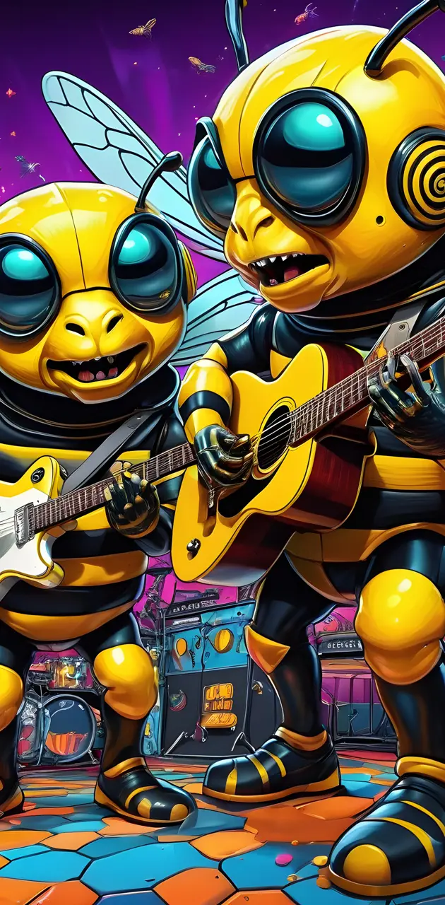 bumblebees rocking out