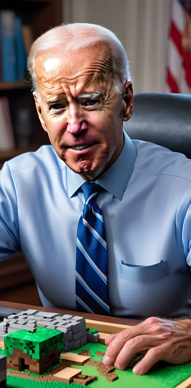 Joe Biden playing Minecraft
