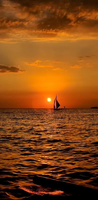 sunset sailing