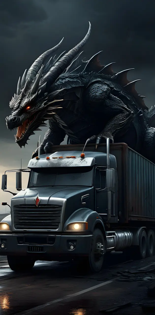 dragon on truck