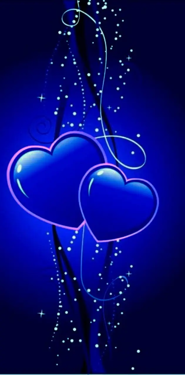 wallpaper blue heart