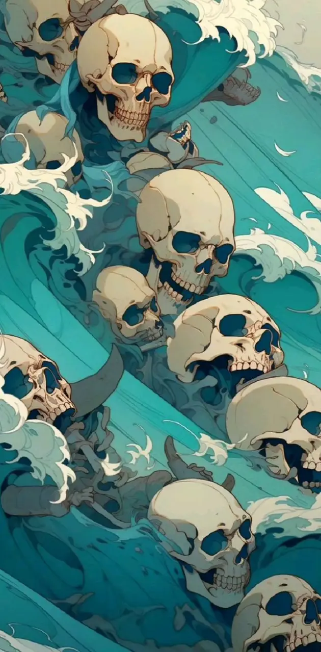 Skull in water 