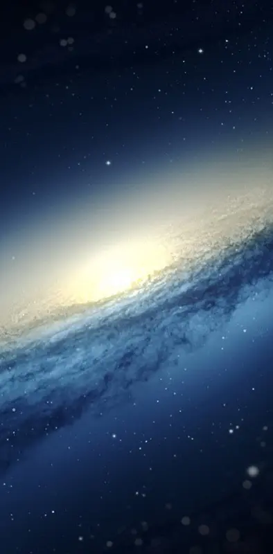 Blue Galaxy In Space