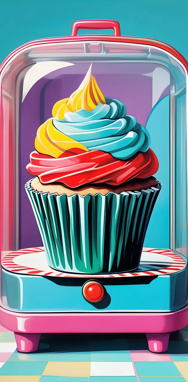 pop art cupcake
