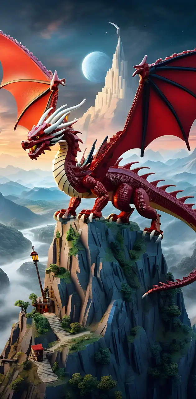 Live o dragon on the tall mountain.
