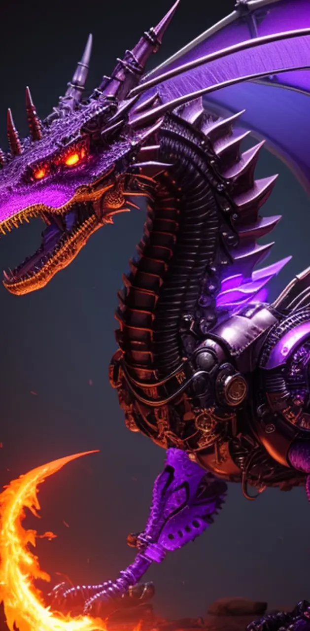 Purple mech dragon