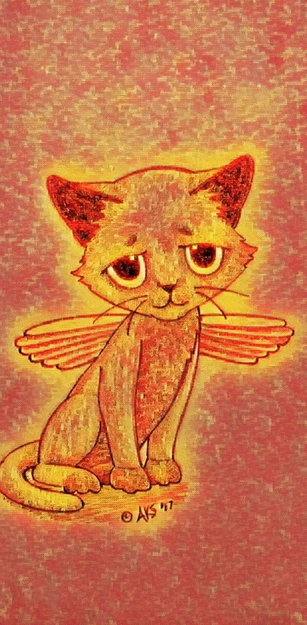 Winged Kitty -art
