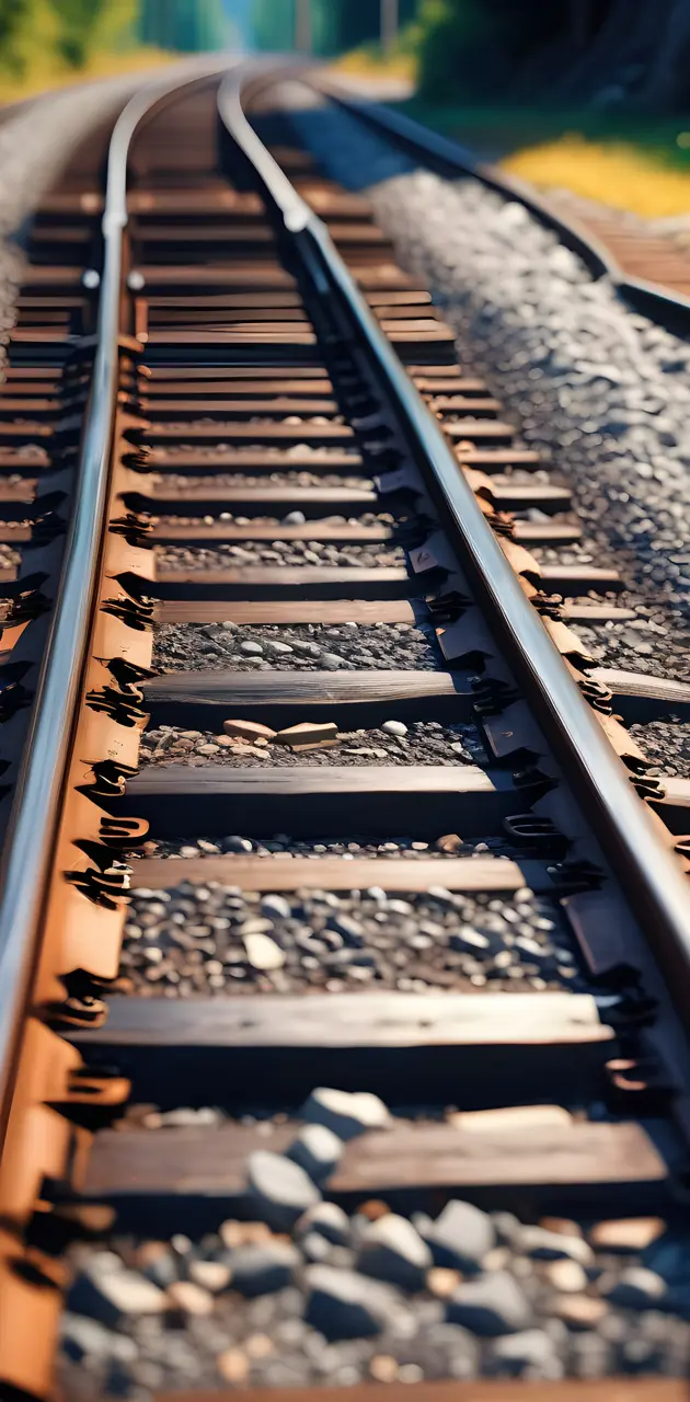a close-up of a railroad track