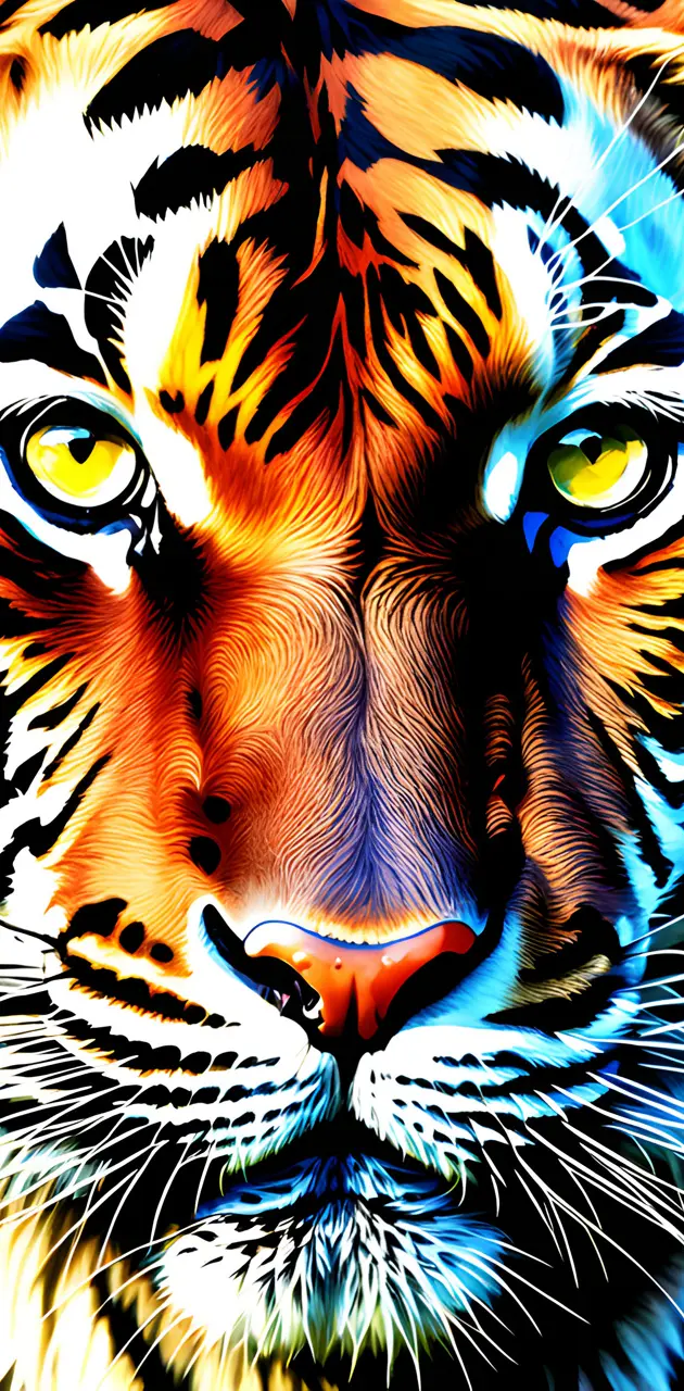 Tiger face closeup