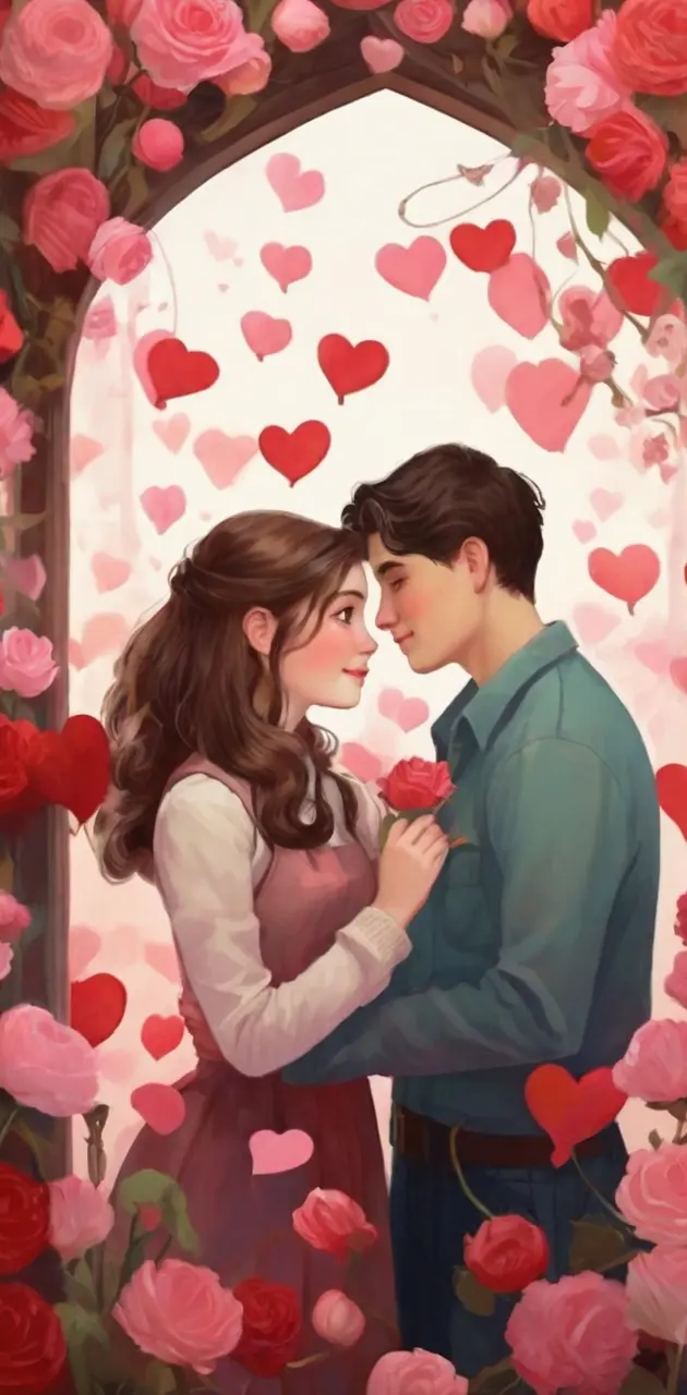 young couple Valentine