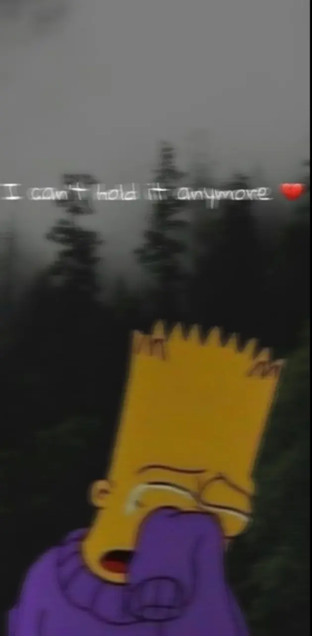 Download Bart Simpsons Sad Clouds Wallpaper