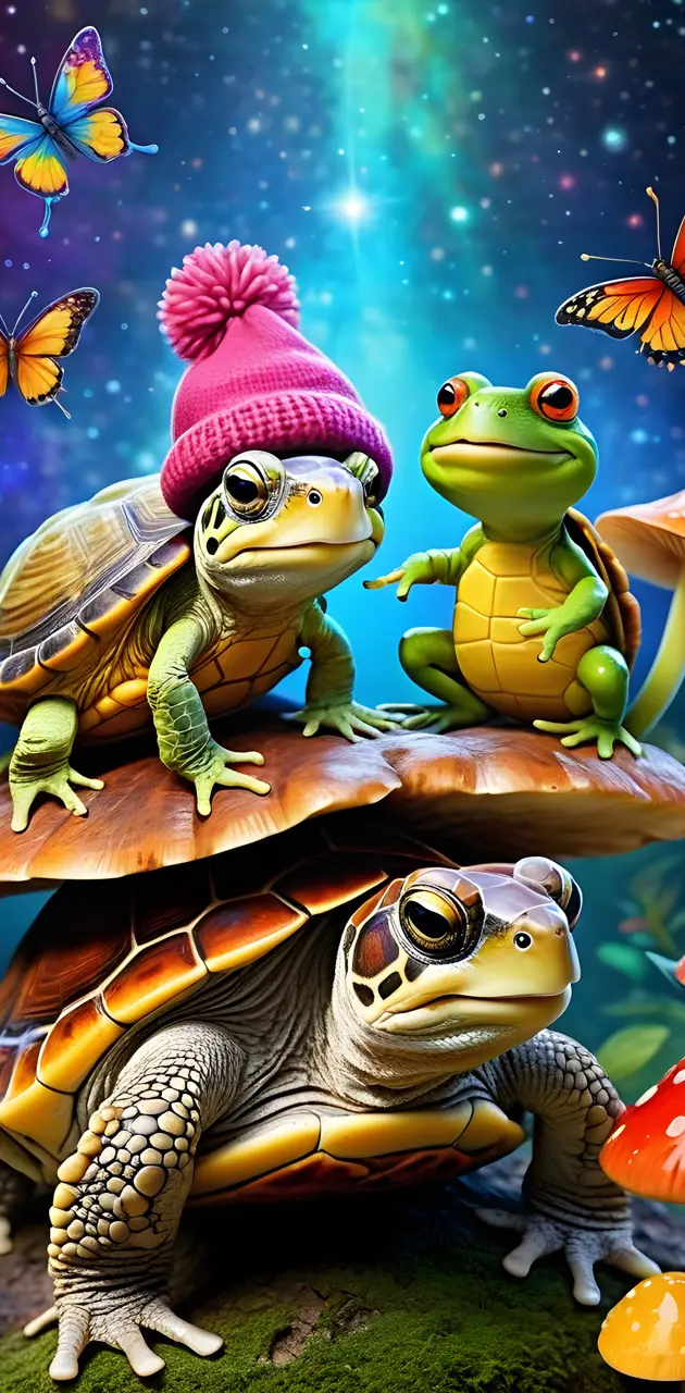 Best friends, Froggle & Hattie the Turtles, Ride the Turtle Uber