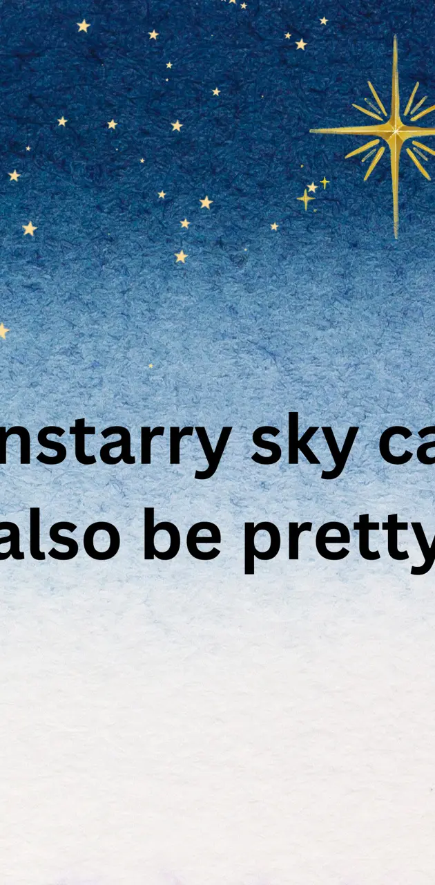 Unstarry sky