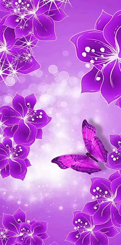 Purple Floral Shine