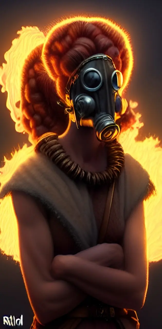 Viking in flames