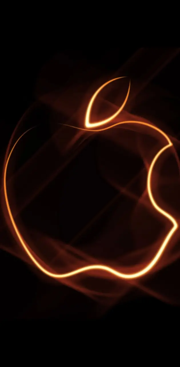 Neon Apple Logo