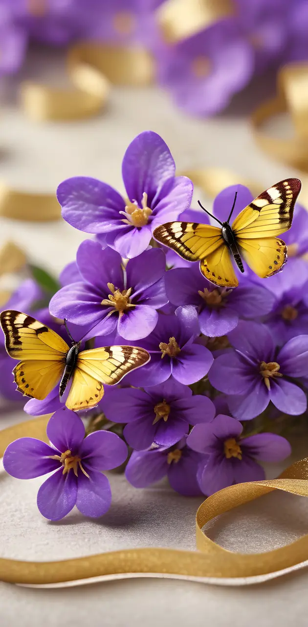 Monarchs on Royal Purple Flowers