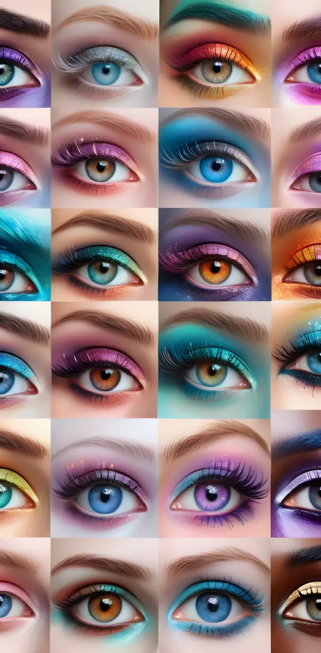 Collage of beautiful eyes