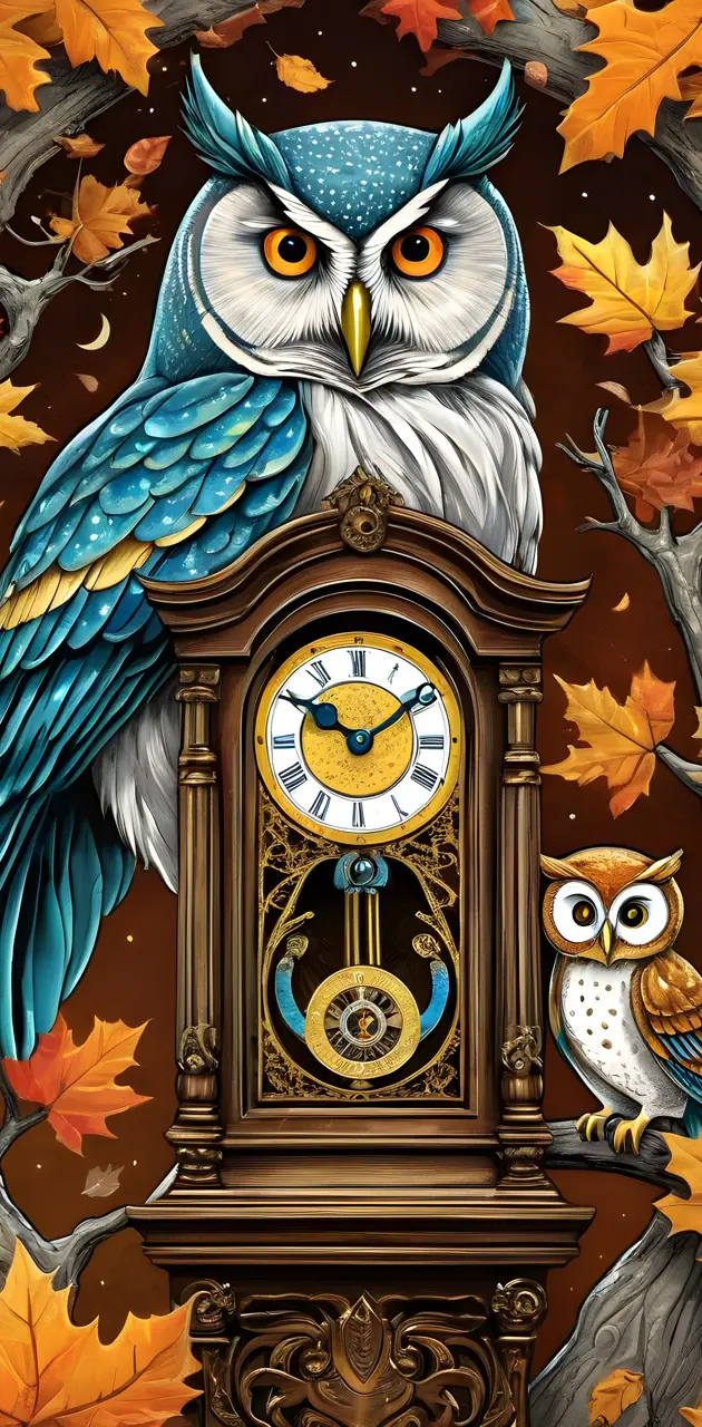 a clock with a bird on it