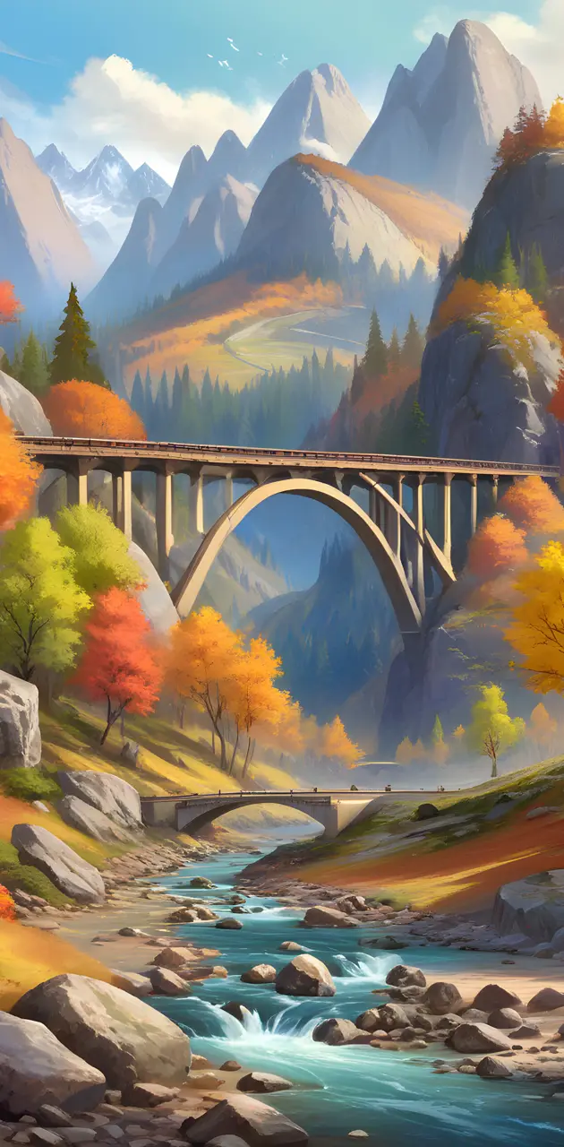 A bridge in fall